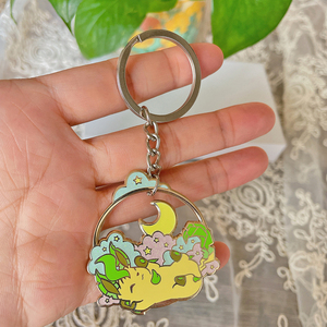 Wholesale Custom Luxury Metal Keychain High Quality Metal Crafts with Cartoon Style Direct From Factory