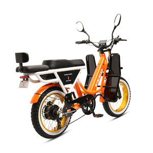 TXED Moto électrique de tourisme avec déflecteur de vent nouvellement conçu, jante noire de 20 pouces, vélo électrique à pneus larges - Product Image 5