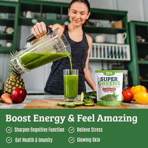 OEM/ODM <b>Super</b> Greens Probiotics <b>Enzymes</b> Detox Green Tea Matcha Powder Vegan for Gut Health Immune Support & Antioxidant - Product Image 4
