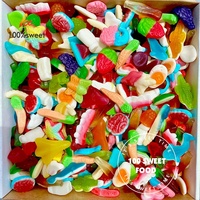 Vente en Gros Bonbons Gélifiés Aigres-doux Halal en Vrac, Sac de 1 kg, Saveur de Fruits, Tendres et Enrobés de Sucre