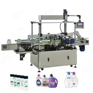 Automatic Vertical Round Bottle Labeling Machine Two Side Labeller Shampoo Bottle Labeler