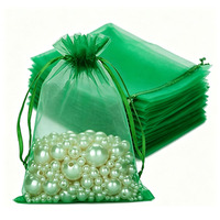 Sacs cadeaux en organza avec cordon de serrage, logo personnalisé, maille transparente haute densité, pochettes de rangement pour cosmétiques et bijoux, vente en gros