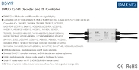 Décodeur DMX512-SPI et contrôleur RF avec affichage numérique de type PWM pour bandes LED, compatible DMX et connexion LED