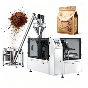 เครื่องบรรจุผงกาแฟแบบโรตารี่อัตโนมัติ เครื่องบรรจุผงนม ผงโปรตีน ผงแป้งในซองโดយแพ็ค - Product Image 1