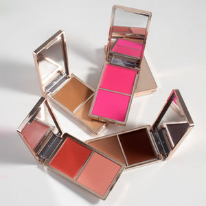 Printemps 2024 Double-Take High Pigment Rosy Blush Matte & Dew Finish Vibrant Orange Red Blush Palette <span class=keywords><strong>Crame</strong></span> & Powder Blush - Product Image 6