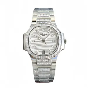 Montre-bracelet mécanique de luxe ultra-fine pour homme, personnalisée OEM 3K, mouvement 5167, 8,2 mm, calendrier perpétuel à aiguilles - Product Image 1