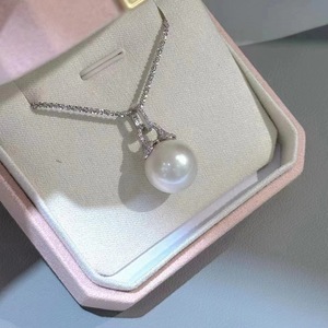 Conjunto de Perlas Naturales de Agua Dulce de 6-7 mm, Aretes y Collar de 7-8 mm, Plata Pura, Casi Perfectamente Redondas, Luz Intensa, Casi Impecables - Product Image 2