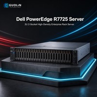 Serveur d'entreprise Dell PowerEdge R7725 2U double AMD pour l'hébergement des PME, centre de données, serveur à refroidissement liquide intelligent IDC