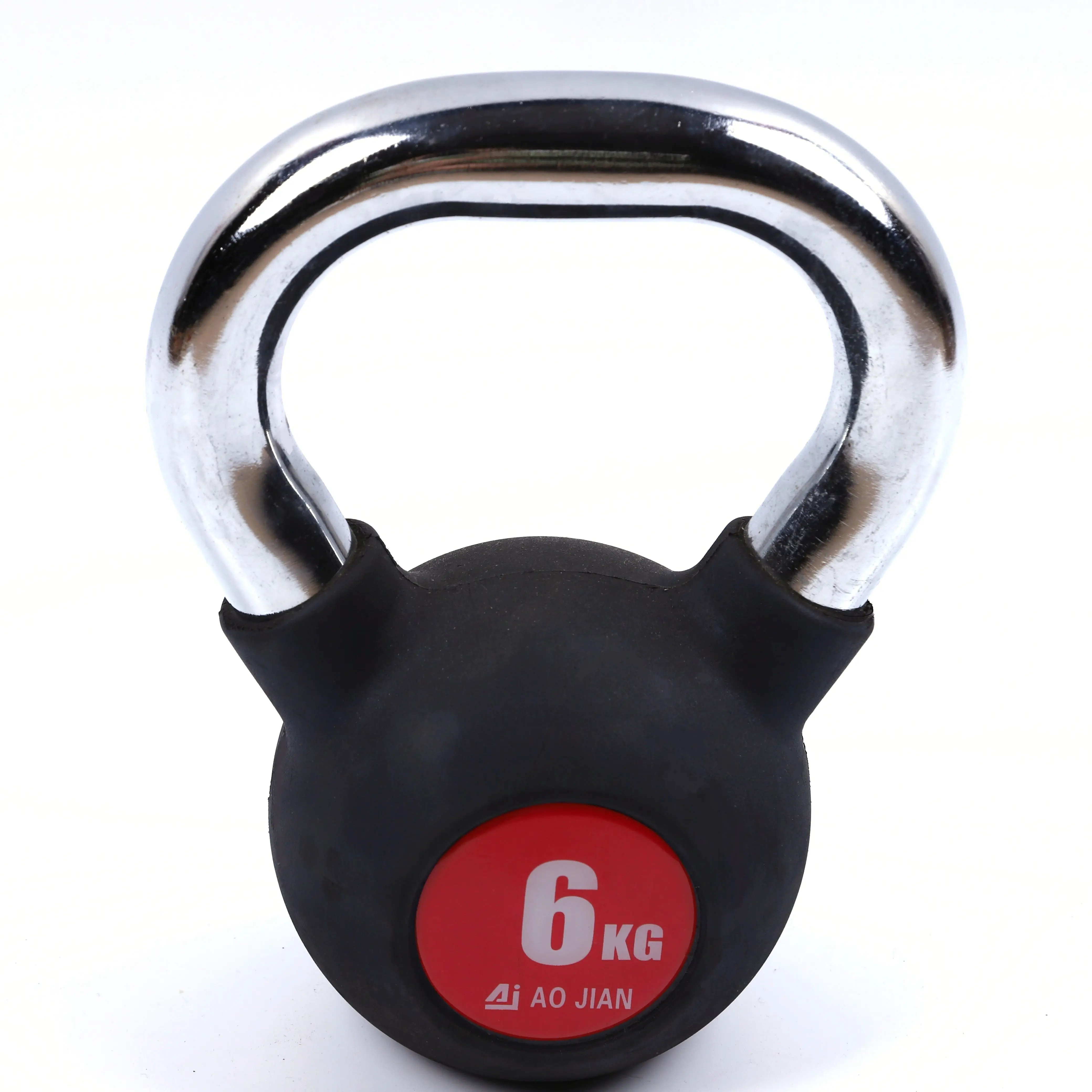 Vendita calda kettlebell rivestito in gomma 4-32kg pesi campana bollitore, nero-attrezzatura per l'allenamento della forza Premium