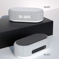 Beste Cadeau Promotiebureau & Tafelklok Digitale Klok Draadloze Oplader Telefoon 5W 10W Draadloos Opladen Houten Led Wekker