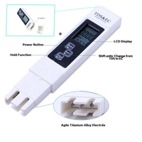 Testeur de qualité de l'eau numérique 3-en-1 TDS EC Température, stylo testeur 4 modes pour l'eau potable, l'aquarium et l'hydroponie