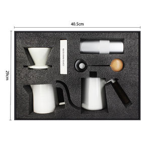 Petite cafetière ensemble coffret cadeau <span class=keywords><strong>café</strong></span> fait <span class=keywords><strong>à</strong></span> la main ensemble cadeau Premium 304 acier inoxydable blanc étui de voyage Kit <span class=keywords><strong>café</strong></span> arabe - Product Image 6