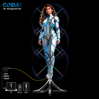 Ventilateur holographique numérique de qualité commerciale 100 cm pour extérieur/intérieur avec système de jonction multi-écrans