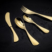 Cuillère moderne de luxe en acier inoxydable couleur or 304 Homefelt H-0295 pour tout-petits, pour le camping et la maison