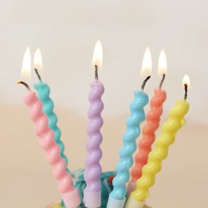 Buon <span class=keywords><strong>compleanno</strong></span> candele colorate <span class=keywords><strong>torta</strong></span> Toppers curva che desiderano candela per la decorazione della <span class=keywords><strong>torta</strong></span> - Product Image 2