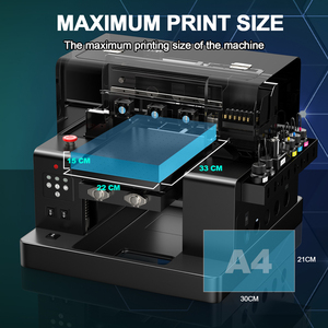 Nhỏ LED phẳng trực tiếp UV máy in logo Cmyk + W W mực màu mini A4 Kích thước UV chai máy in trường hợp điện thoại máy in phun - Product Image 2