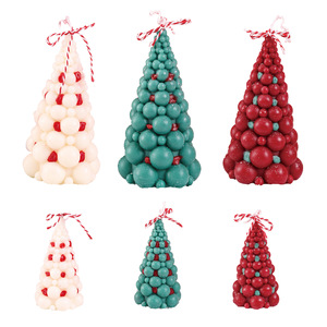 3D Bubble Christmas Tree Scented Soy Wax Candle Hand‑crafted Xmas Figurine Candle Holiday <b>Table</b> Home Decor Gift - Product Image 5