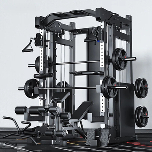 Matériel de fitness professionnel en acier/métal pour la musculation, rack de squat multifonctionnel Smith, vente en gros à prix abordable - Product Image 1