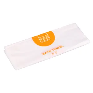 Manufacture Biodegradable Cheap Clean Durable Die Cut Plastic Self Adhesive Packaging Bag Hotel Towel Bag