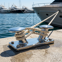 Borne d'amarrage marine SS316 de 6 à 12 pouces, double borne d'amarrage en acier inoxydable pour yacht, accessoires de pont de qualité club nautique et marina