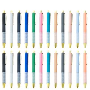 Custom Logo <b>Colorful</b> Soft Grip Ballpoint <b>Pen</b> New Design Retractable Plastic <b>Pen</b> with Logo Printed for Office and School Use - Product Image 2