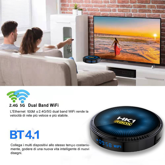 QUNSU HK1 RBOX W2 4K Smart TV Box Amlogic S905W2 Quad Core Android 11 5G WiFi H265 Support