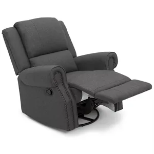 Luxury Manual Glider Swivel Massages Fabric Single Recliner Chair Reclinable Sofa