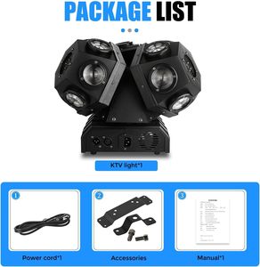 Venta al por mayor: Nueva luz de cabeza móvil de tres bolas con diseño innovador, 150W, rotación en el eje X de 600°, AC110-220V, RGBW para fiestas, KTV y clubes. - Product Image 3