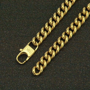 Hip Hop Simple Glossy Cuban Chain Men's <b>Bracelet</b>, Fashion Hipster Street <b>Bracelet</b> <b>Bracelet</b> 9mm Wide - Product Image 4