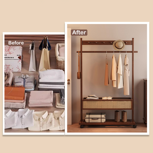 <span class=keywords><strong>Perchero</strong></span> Rodante Resistente de Fácil Montaje con Ruedas, <span class=keywords><strong>Perchero</strong></span> Multifuncional Independiente para Almacenamiento de Ropa - Product Image 2
