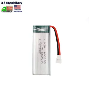 कस्टम 802255 3.7v 650mah खिलौना बंदूक ड्रोन हवाई मॉडल केवल रोबोट 25 सी डिस्चार्ज पॉलिमर लिथियम बैटरी पैक हो सकता है