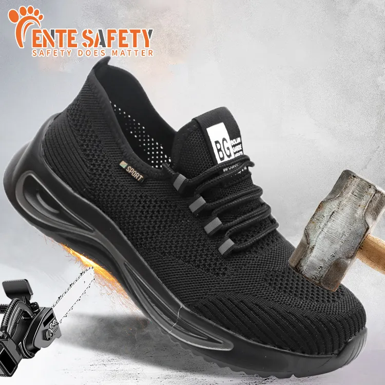 ENTE güvenlik 2023 çin toptan özel logo kadın moda ucuz spor deri taktik erkekler için eva güvenlik ayakkabıları