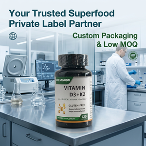 Cápsulas de Vitamina D3 K2 MK7 de Marca Privada para una Alta Absorción y Fortalecimiento Óseo, Precio de Fábrica al por Mayor OEM ODM - Product Image 4
