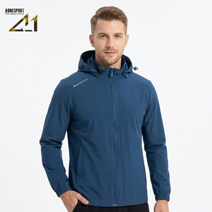 Chaqueta Impermeable con Capucha y Cuello Alto para Hombre, Marca Aonesport, Delgada, de Poliéster y Nailon, Corte Regular, Estilo Urbano, para Exploración y Uso Diario - Product Image 6