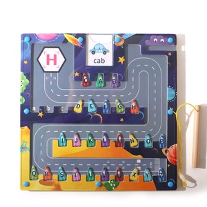 YUCI OEM Giocattoli Labirinto in Legno, Giochi Educativi per Attività di Apprendimento Prescolare, Labirinto Parcheggio, Giocattolo Spaziale per Bambini - Product Image 6