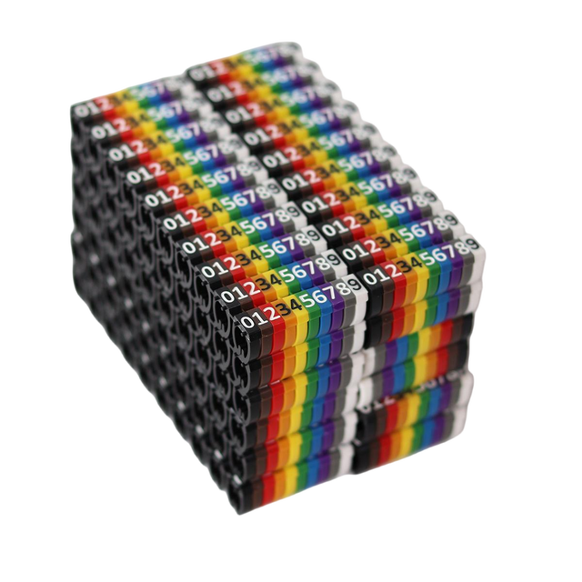 Good Price Colorful Strips Number Cable Label Markers 0-9 Clip Cable Markers for Utp Cables
