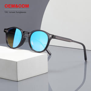 Uv400 Polarized Oval TR90 Sunglasses Women's Designer TR <b>Frame</b> Retro Mens <b>Eyeglasses</b> Vintage Colored Film Fashion - Product Image 1