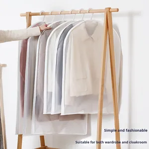 Vêtements cache-poussière fermeture éclair latérale <span class=keywords><strong>manteau</strong></span> costume vêtement sac de rangement épaissi Transparent imperméable coton comprimé <span class=keywords><strong>sous</strong></span> <span class=keywords><strong>vide</strong></span> - Product Image 1