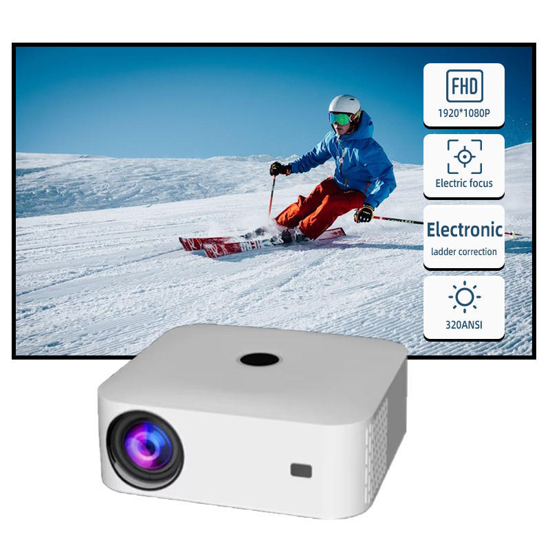 YDH- X1 Smart <strong>Projector</strong> H713 4K <strong>Projector</strong> 500 ANSI Lumen 30-120 InchAndroid 11 1080P LCD in White Color for <strong>Home</strong> <strong>Theater</strong>
