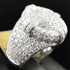 Mode Hip Hop anneau de Zircon plein de diamant étincelant hommes femmes bague de doigt bijoux cadeaux décor - Product Image 4