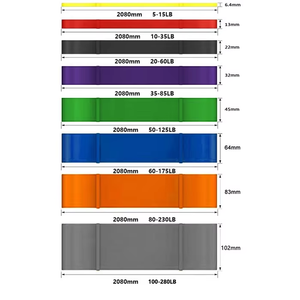 Bandes d'exercice de résistance en TPE avec logo personnalisé de haute qualité, résistance de 5 à 240 lb, écologiques pour l'entraînement à domicile - Product Image 2