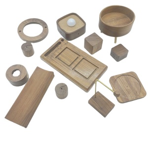 Woodwork Processing Black Walnut Crafts Carved Wood Accessories Wooden Tabletop Ornaments Wood Base - Product Image 5