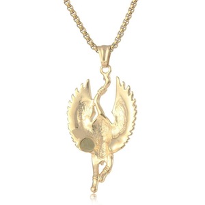 Yunnique – pendentif en forme de chat égyptien doré avec ailes, collier en acier inoxydable pour hommes, cadeau, bijoux à la mode - Product Image 4