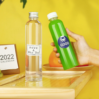 Bouteille de Jus en Plastique PET Jetable et Bouteille d'Enzyme en PET de 100ml, 200ml, 250ml, 300ml, 500ml Avec Couvercle Noir