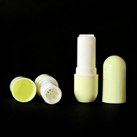 Jialin – Emballage cosmétique vide personnalisé en forme de capsule (3,5 ml) pour baume à lèvres et brillant à lèvres, avec bouchon à vis en aluminium/plastique