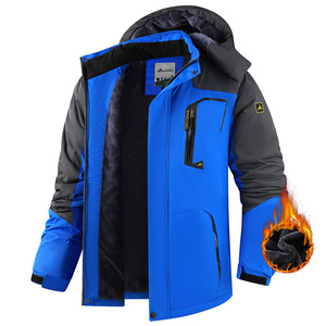 Parka d'hiver pour homme Yulang, coupe-vent, doublée en polaire, à capuche, chaude, pour la randonnée en montagne, le ski, la pêche - Product Image 2