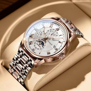 Montres à quartz pour hommes tendance, <span class=keywords><strong>date</strong></span> automatique, marque de luxe, étanches, lumineuses, en cuir, montres de sport pour hommes - Product Image 1