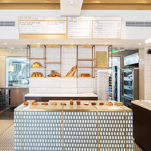 Vitrina Moderna para Panadería de Madera Maciza y Acero Inoxidable con LED - Estilo Minimalista de Lujo, Personalizable para Panaderías Artesanales y Cafeterías Premium - Product Image 1