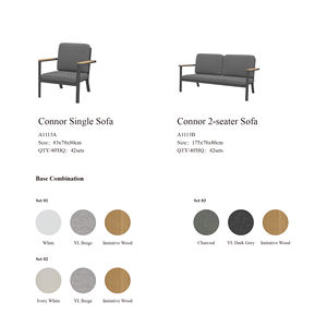 Ensemble de canapés d'extérieur en aluminium pour <span class=keywords><strong>jardin</strong></span>, résistant aux intempéries, mobilier de <span class=keywords><strong>salon</strong></span> de patio pour resort - Product Image 4