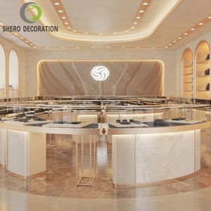 Oferta Especial: Exhibidores de Joyería Redondos con Iluminación LED Moderna, Diseño Innovador, Kioscos de Joyería Personalizados para Centros Comerciales - Product Image 6